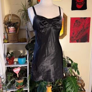 Victoria's Secret Black Satin Chemise